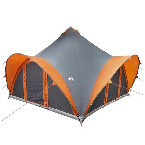 Maison Exclusive - Tipi-tält för 6 personer Grå och orange Polyester och Stål