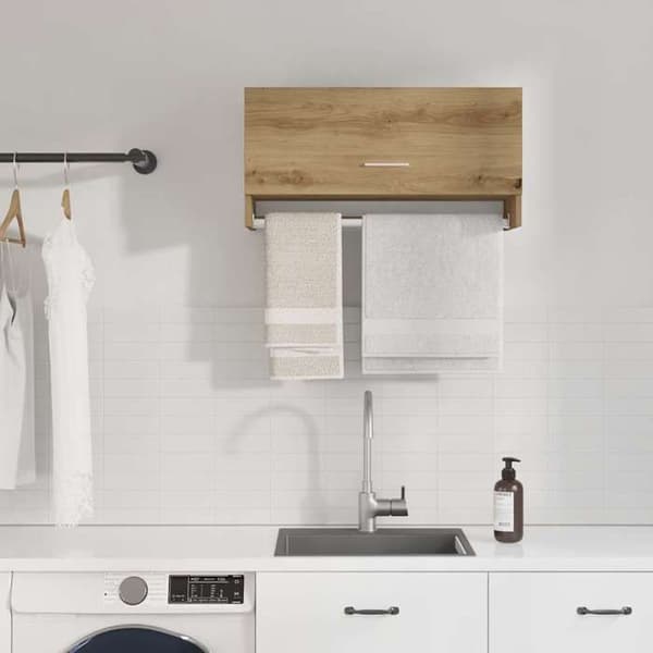 Maison Exclusive - Håndlavet egetræsskabe 70x32,5x35 cm ingeniørtræ