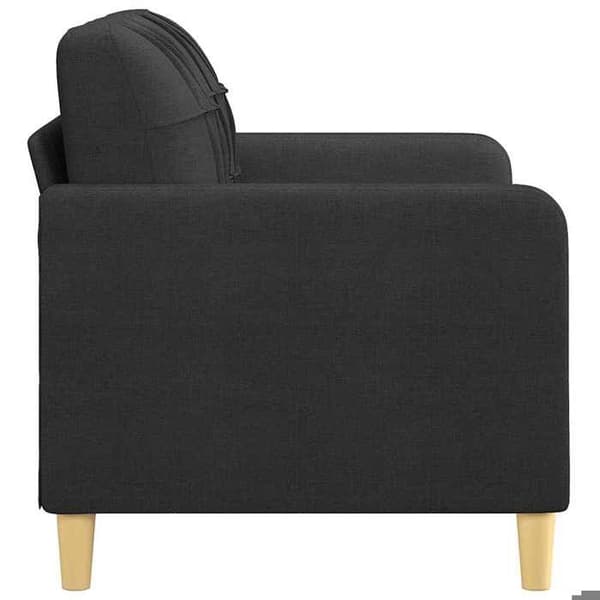 Maison Exclusive - Soffa 2-sits Svart 120 cm Tyg Svart