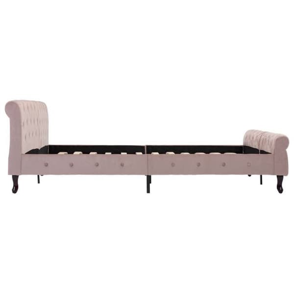 Sengestel - EKSKLUSIV HUS - Rosa Velour - Rosa - 180x200 cm - Blødt velour Ros