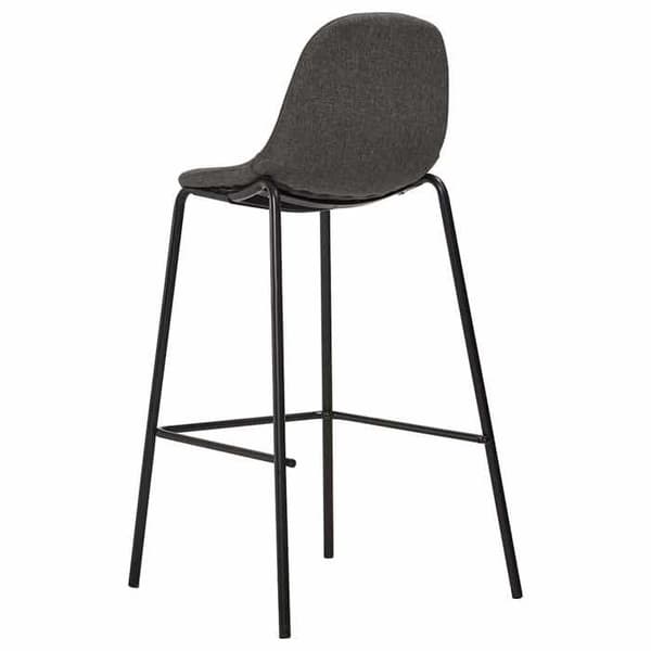 Maison Exclusive - Barstole sæt af 2 mørkegrå stof Mörkgrå