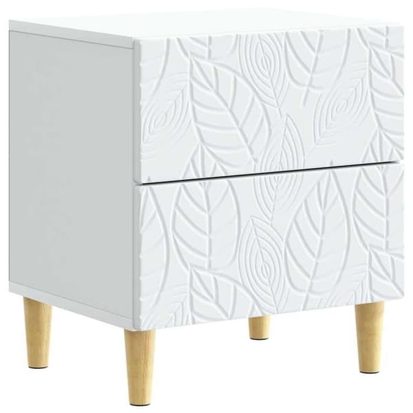 Maison Exclusive - Sängbord 2 st Vit 43 x 34,5 x 48 cm Ingenjörsträ