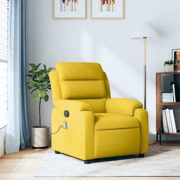 Maison Exclusive - Keltainen samettinen hierontatuoli