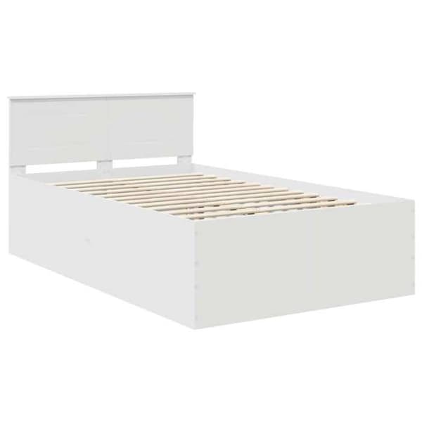 Maison Exclusive - Sängram Vit 135 x 190 cm Ingenjörsträ