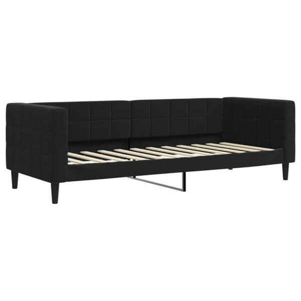 Maison Exclusive - Sovesofa med udtræk og skuffer uden madras sort 80x200 cm