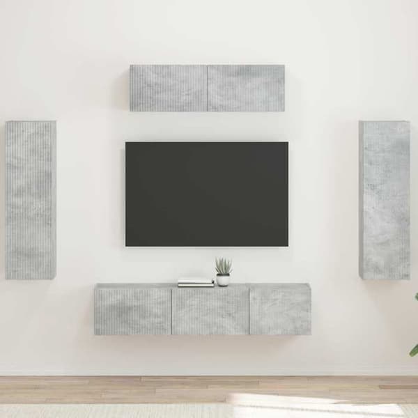 Maison Exclusive - TV-møbel 5 stk Grå beton