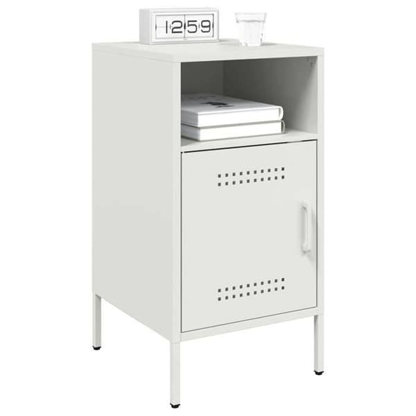 Maison Exclusive - Sängbord 2 st vit 36x39x68 cm stål