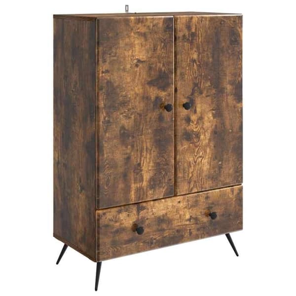 Maison Exclusive - Buffé Ek rökt 66 x 34,5 x 95 cm Ingenjörsträ