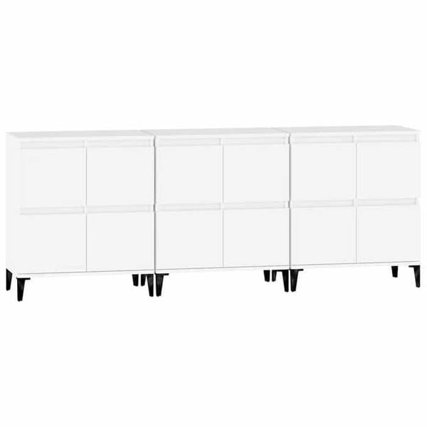 Buffé - Exklusivt Hem - Vit - 60x35x70 cm - Hållbart ingenjörsträ Vit