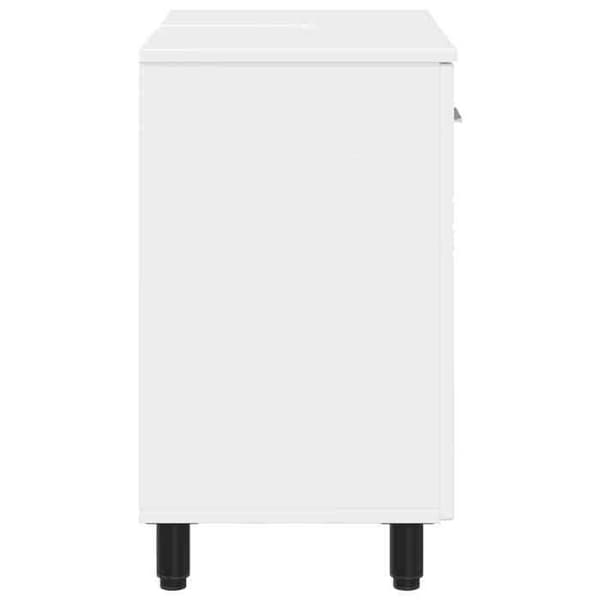 Maison Exclusive - Badrumsspegel med vit glans 60 x 35 x 60 cm Strålande vit
