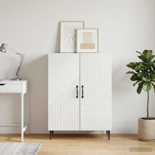 Maison Exclusive - Buffé Vit 66 x 34,5 x 89,5 cm Ingenjörsträ