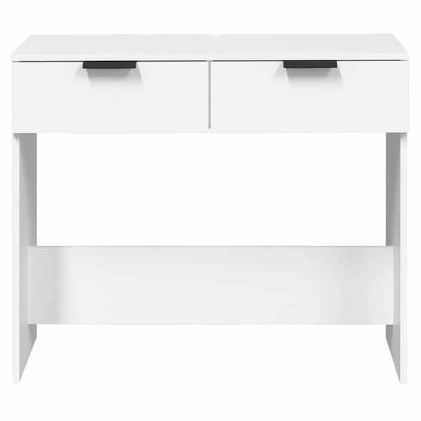 Maison Exclusive - Konsolbord Hvid 90x36x75 cm Ingeniørtræ