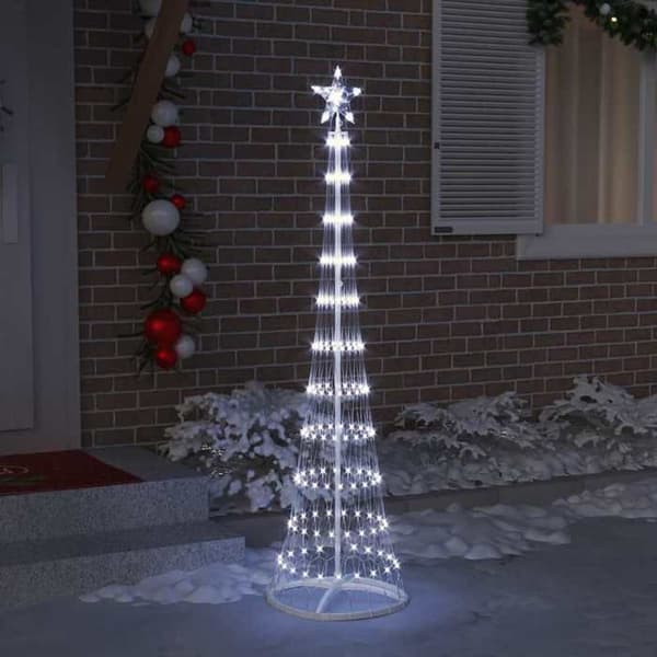 Maison Exclusive - Kallvit LED-julgran 190 cm Metall Vit kyla