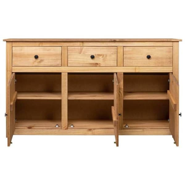 Maison Exclusive - Buffé 135x40x80 cm Massivt trä Panama-assortiment