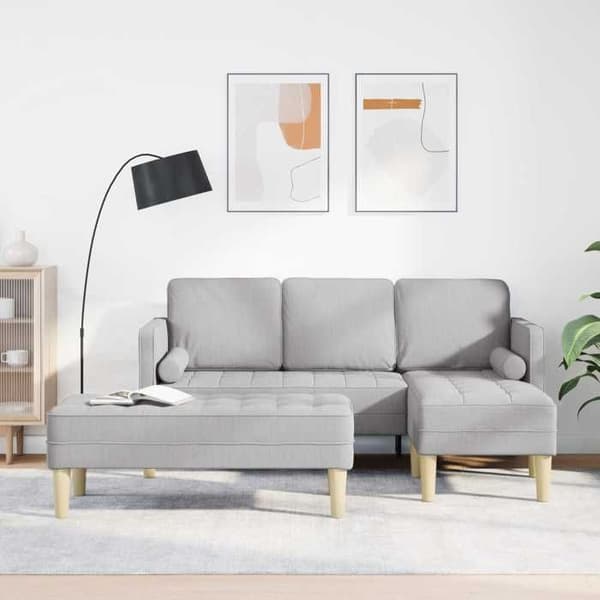 Maison Exclusive - 2-delars soffgrupp i grått polyester