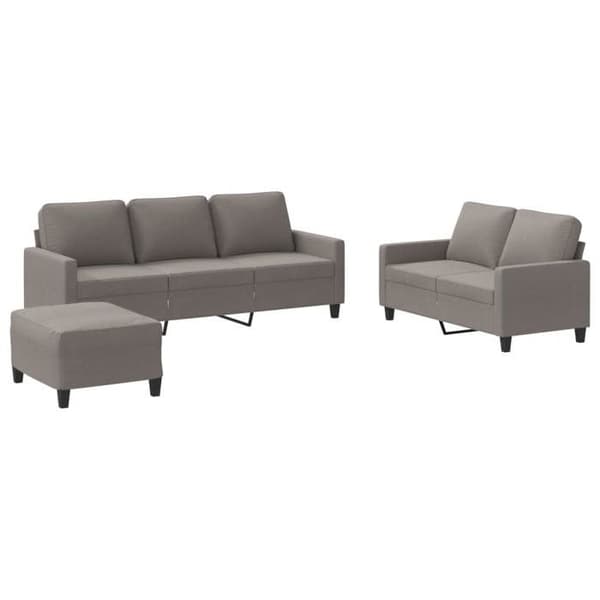 Maison Exclusive - Sæt af 3 sofaer med puder Taupe Stof