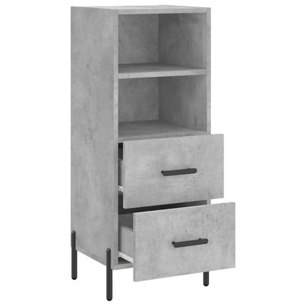 Maison Exclusive - Buffé Grå betong 34,5x34x90 cm Ingenjörsträ