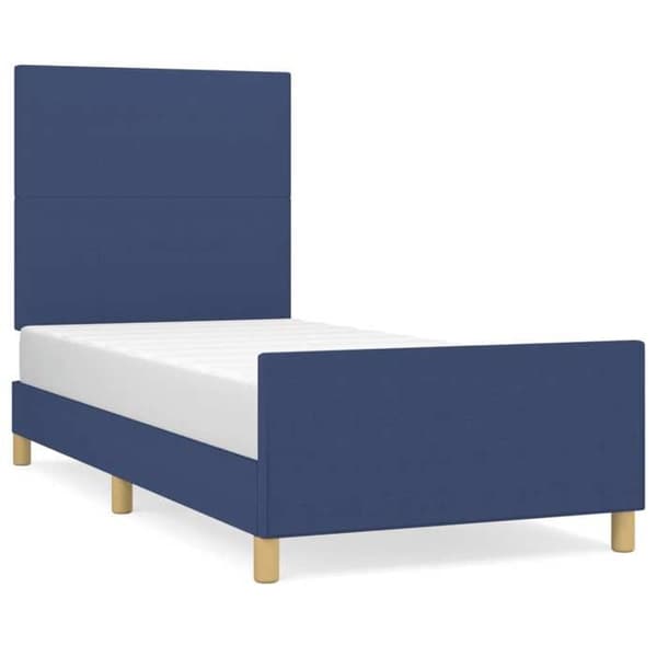 Maison Exclusive - Sengestel uden madras blå 90x190 cm stof