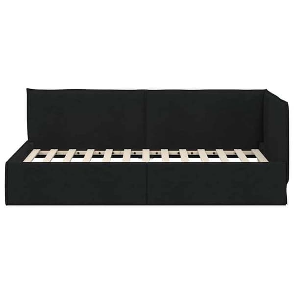 Maison Exclusive - Svart hörnsängram 100 x 200 cm tyg Svart