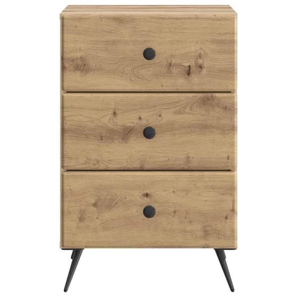 Maison Exclusive - Natbord i håndlavet egetræ 43 x 41 x 66,5 cm