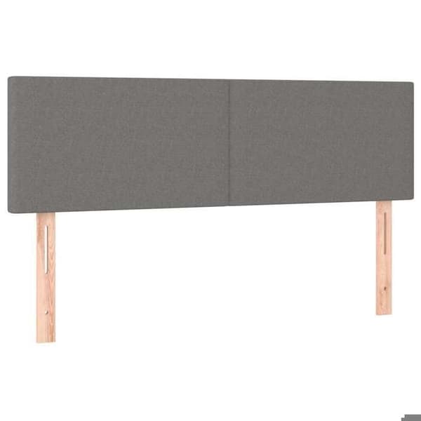 Maison Exclusive - Mörkgrå sänggavlar 144x5x78/88 cm Tyg