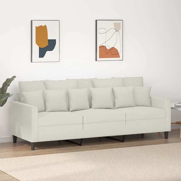Maison Exclusive - 3-paikkainen sohva, kerma 180 cm sametti Grädde