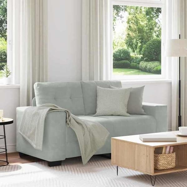 Maison Exclusive - Soffa gråljus 160x77x82 cm sammet