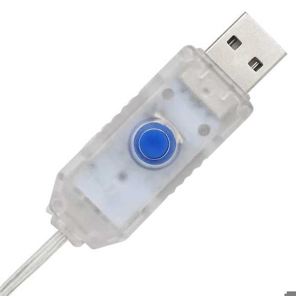 Julgran - EXKLUSIVT HUS - 180 cm - 240 blå LED - Akryl - USB Blå