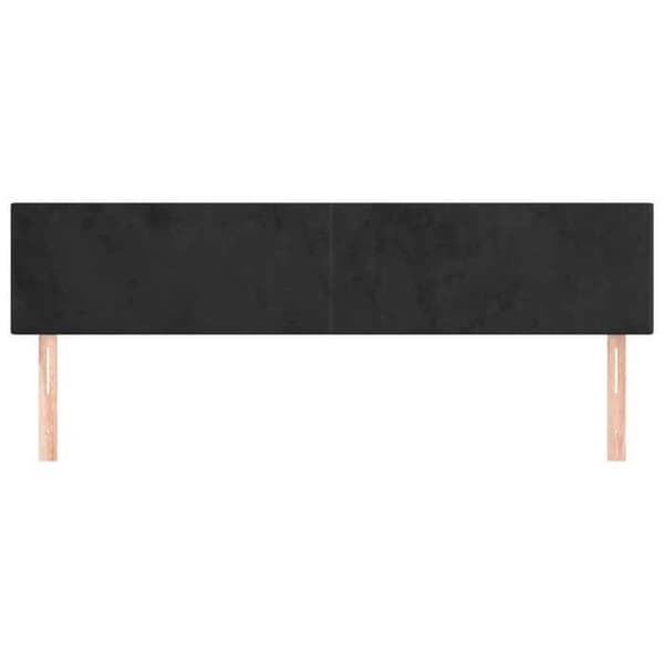 Maison Exclusive - Mustat päätylevyt 160 x 5 x 78/88 cm Sametti