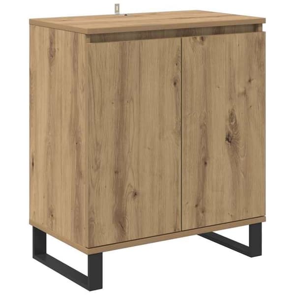 Buffet - EKSKLUSIVT HUS - 60 x 35 x 70 cm - Ingeniørtræ - Jernben - Ridsefast