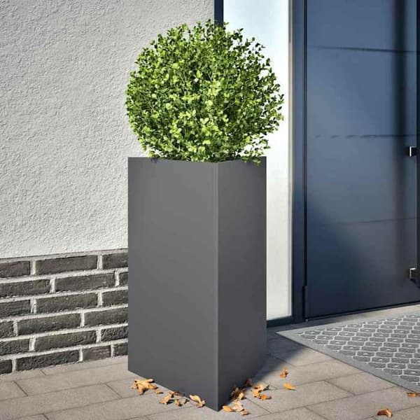 Maison Exclusive - Triangulær anthracite plantekasse 50x43x75 cm stål
