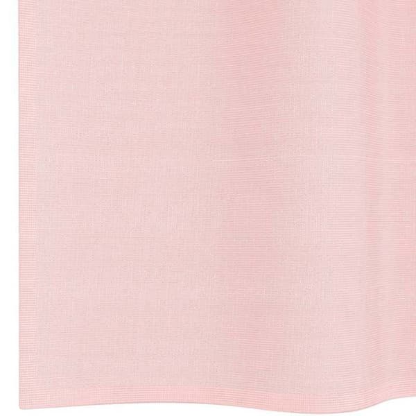 Voilage - MAISON EXCLUSIVE - 140x175 cm - Øjer - Lys rosa - Polyester (sæt 2) ljusrosa