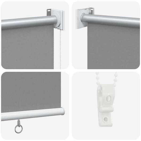 Maison Exclusive - Rullande utomhusbutik UV-skydd Ljusgrå Polyester