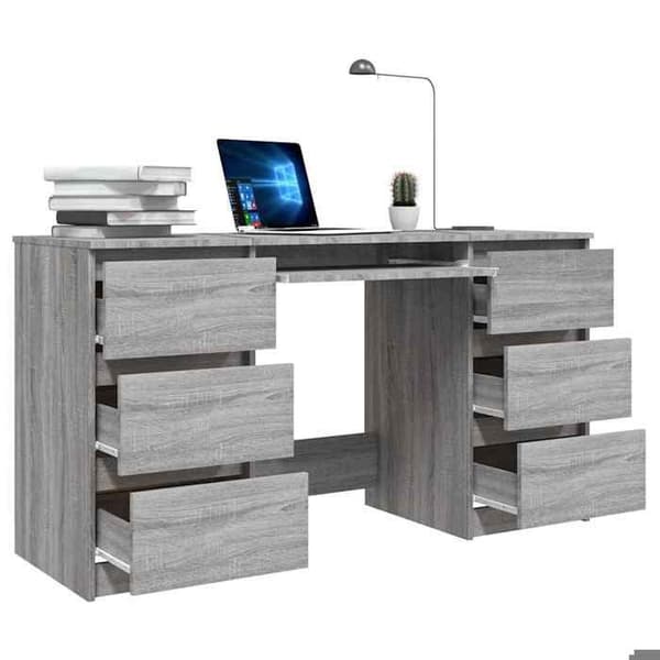 Maison Exclusive - Kontor Sonoma grå 140x50x77 cm Ingenjörsträ