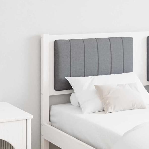 Maison Exclusive - Klädd sänggavel Vit Massiv Furu