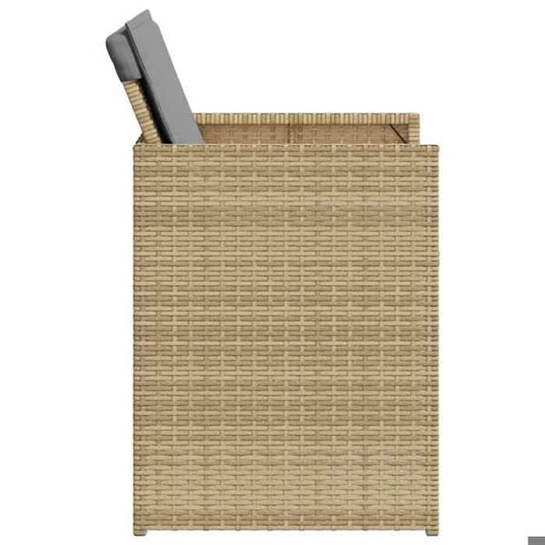 Maison Exclusive - Trädgårdsstolar med kuddar, set om 4, blandning beige