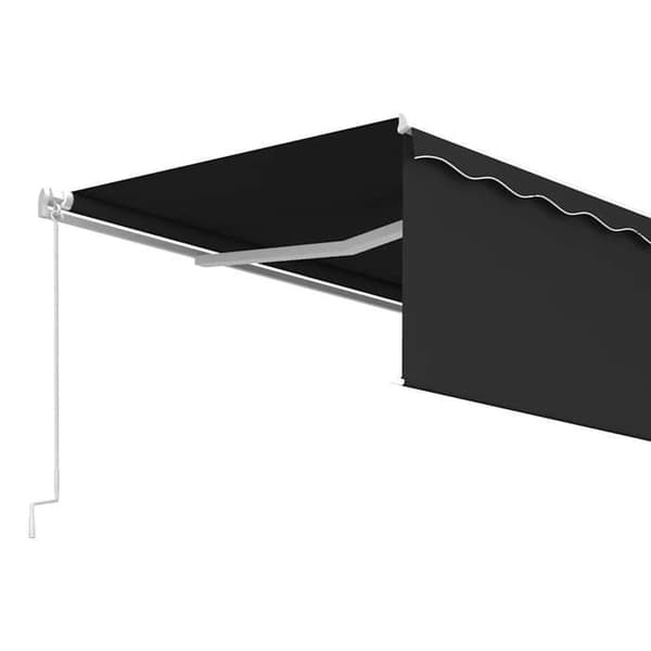 Fällbart tak - EXKLUSIVT HUS - 5x3 m - Manuell - Pulverlackerad aluminium - UV-skyddad polyesterduk antracit