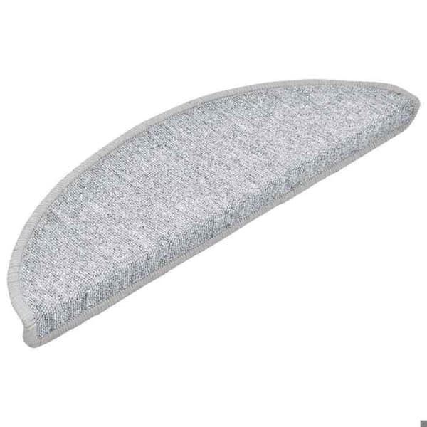 Maison Exclusive - Trappe tæppe 30 stk 56 x 17 x 3 cm Lys grå Halvcirkel