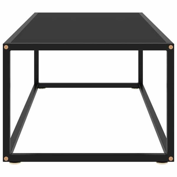 Maison Exclusive - Sort sofabord med sort glas 100x50x35 cm