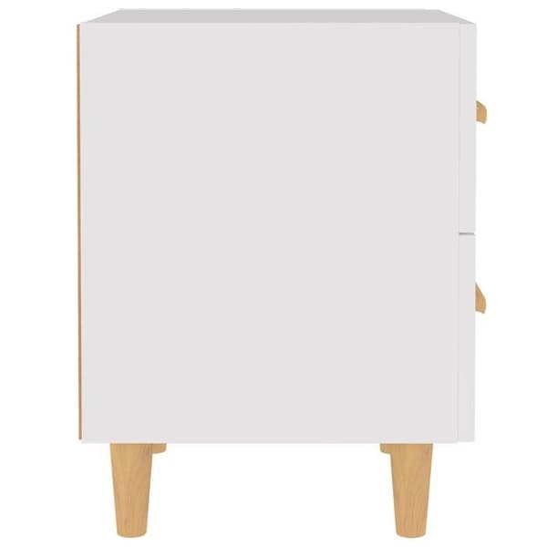 Maison Exclusive - Hvid natbord 40x35x47,5 cm Vit
