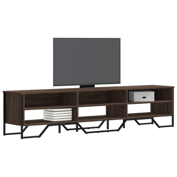 Maison Exclusive - TV-møbel i brunt egetræ 180x34x41 cm i ingeniørtræ