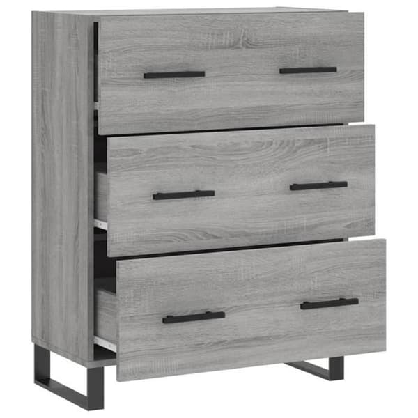 Maison Exclusive - Buffé Sonoma Grå 69,5x34x90 cm Ingenjörsträ Sonoma grå