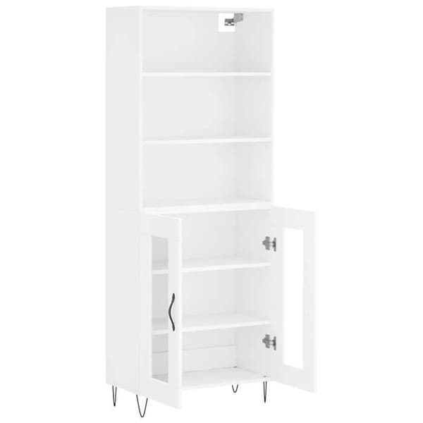 Maison Exclusive - Buffé hög Vit 69,5x34x180 cm Ingenjörsträ
