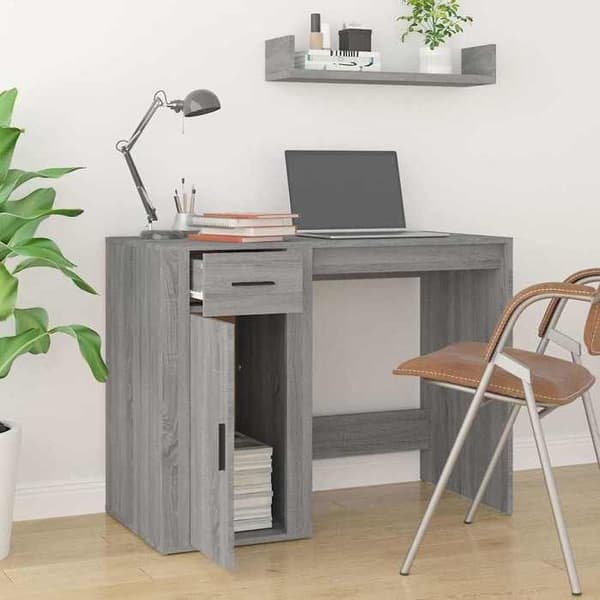 Maison Exclusive - Kontor Sonoma grå 100x49x75 cm Ingenjörsträ Sonoma grå