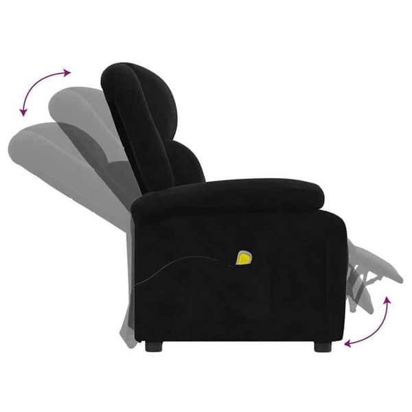Maison Exclusive - Svart Sammet Massagefåtölj