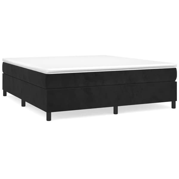 Maison Exclusive - Laidallinen sänky patjalla Musta 180x200 cm Sametti
