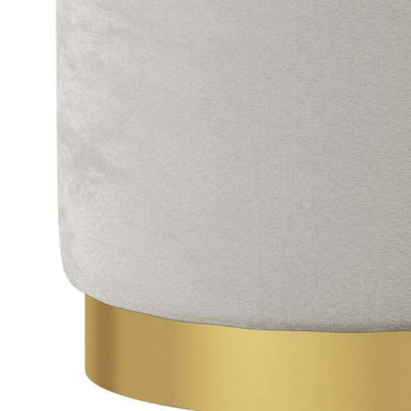 Maison Exclusive - Rund förvaringspall Ljusgrå Sammet 31 x 37 cm Ljusgrått