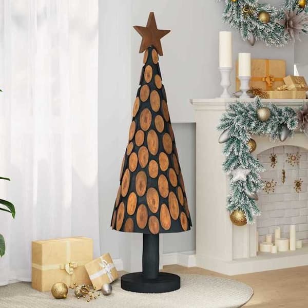 Maison Exclusive - Juletræ med brun støtte 149 cm i solid teaktræ
