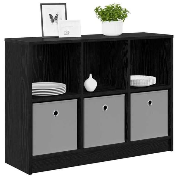 Maison Exclusive - Buffé Ek svart 88,5 x 27,5 x 63,5 cm