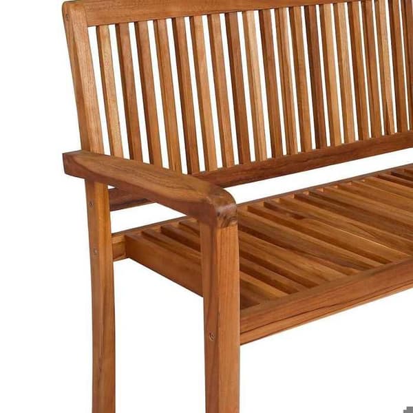 Maison Exclusive - Stapelbar trädgårdsbänk 3 platser 159 cm i solid teakträ